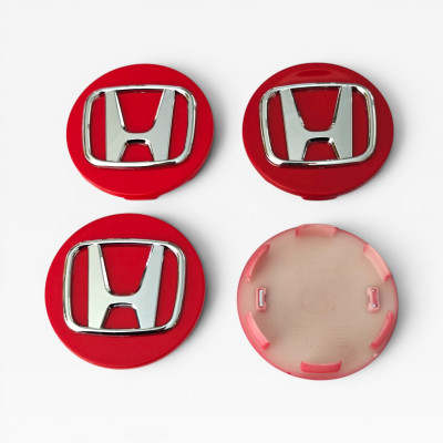 Ковпачки (заглушки) у диски червоні Honda 69,4\64мм, 44732-SX0-J010